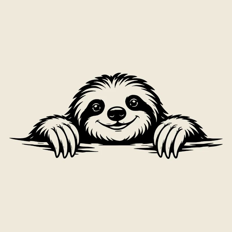 Faultier in chilliger Pose