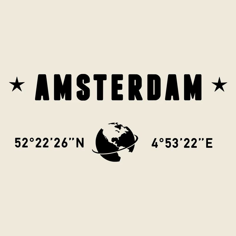 Amsterdam Netherlands Coordinates Gps Globe