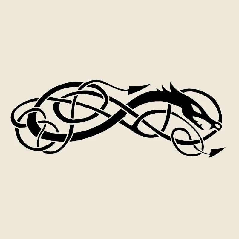 Black celtic snake