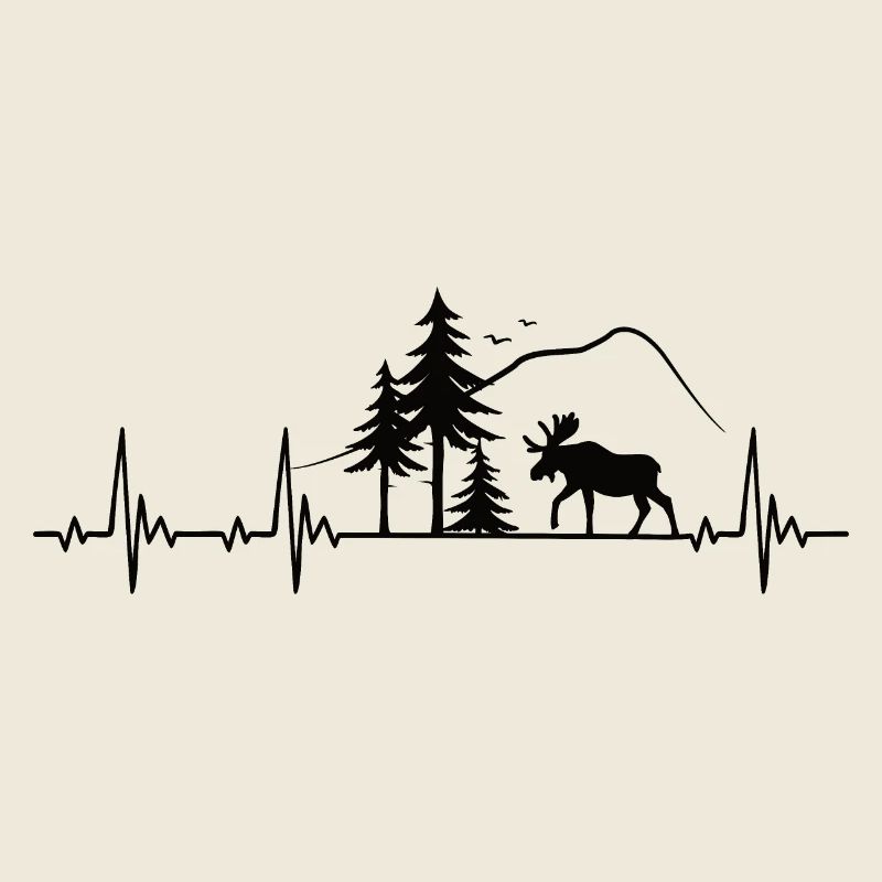 Elch Heartbeat Geschenk