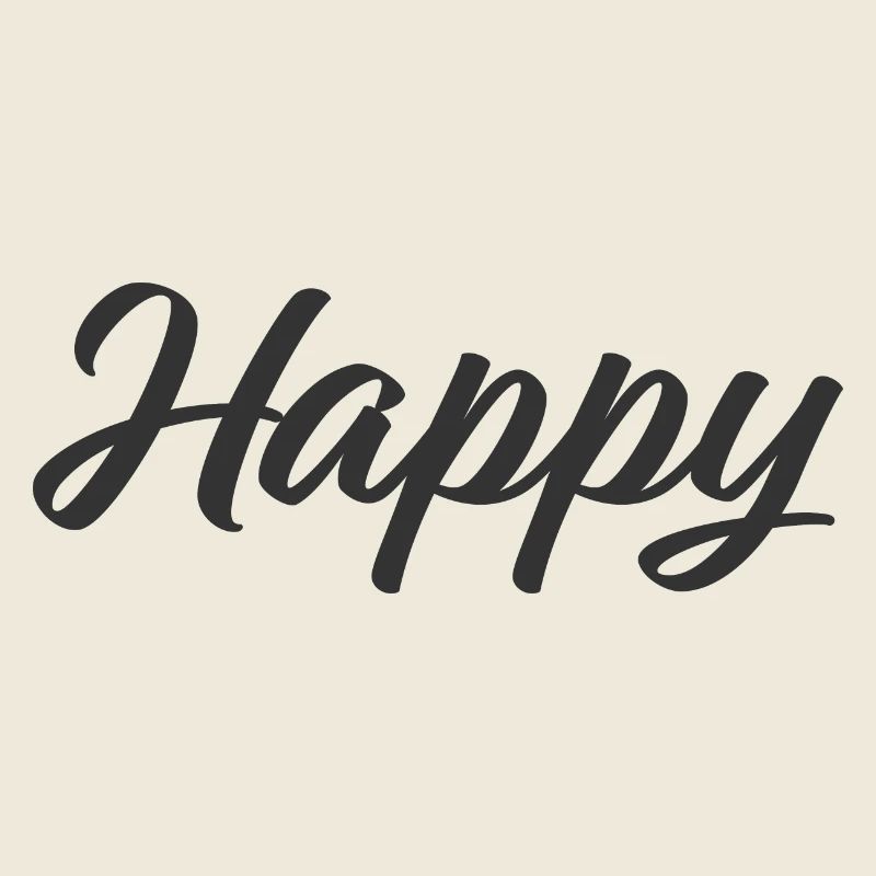 Logotype « Happy » — Noir 80%