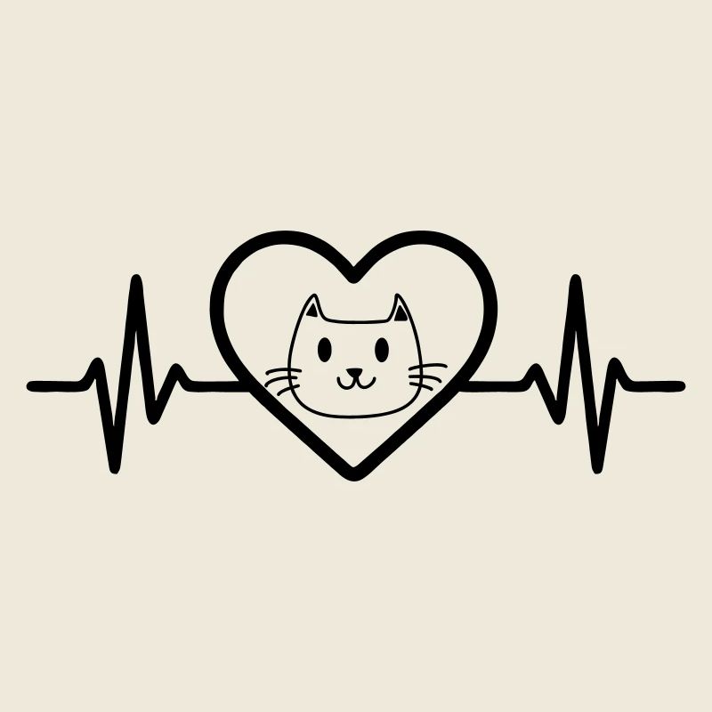 Cat Heart Animal