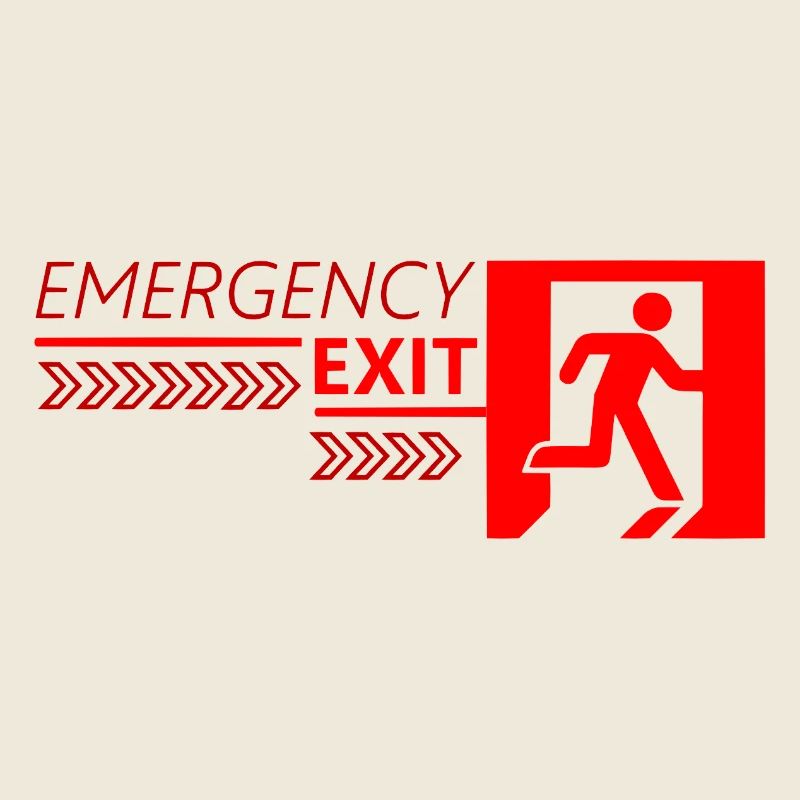 Emergency EXIT Red Flag