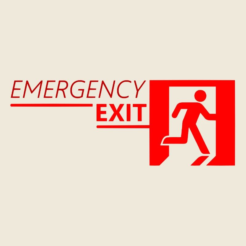 Emergency EXIT Classic Red