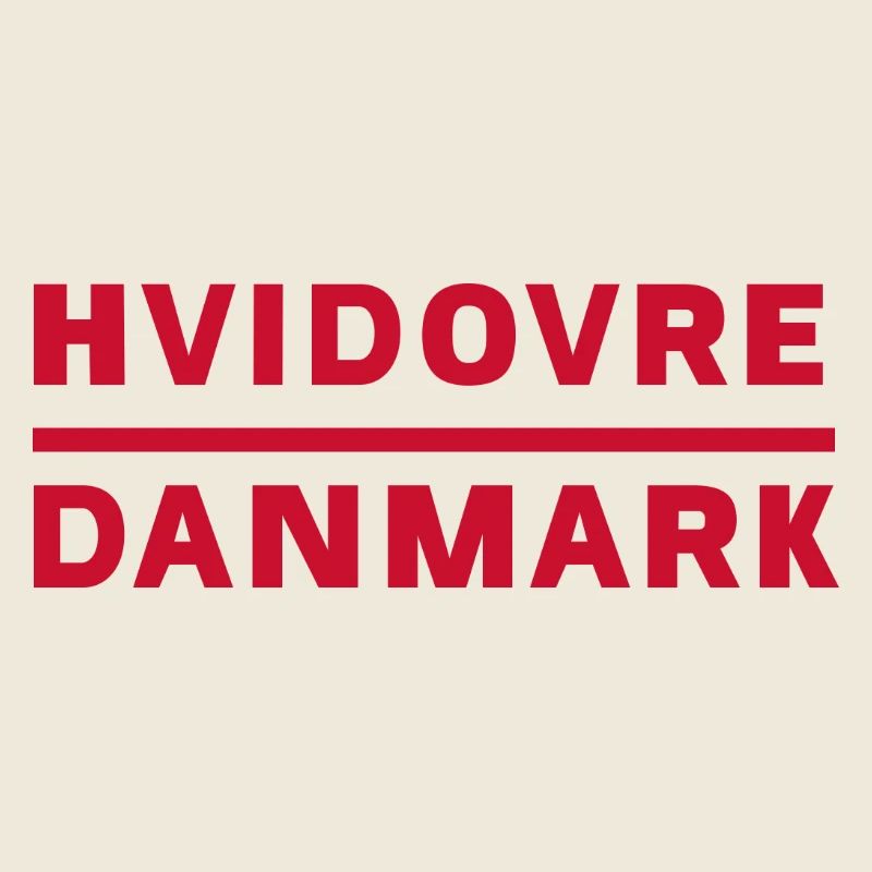 Hvidovre Danemark typographie rouge