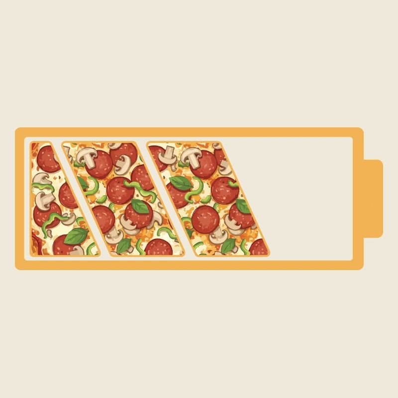 Pizza Battery Status Full Funny Food Quote