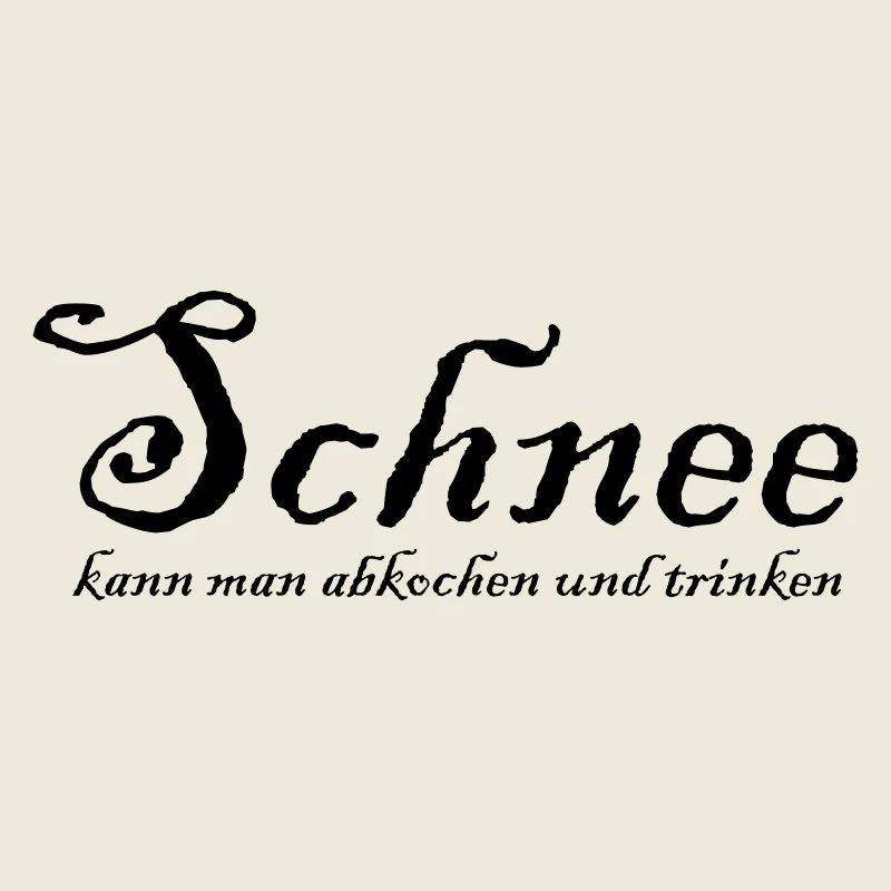 Schnee kann man abkochen und trinken