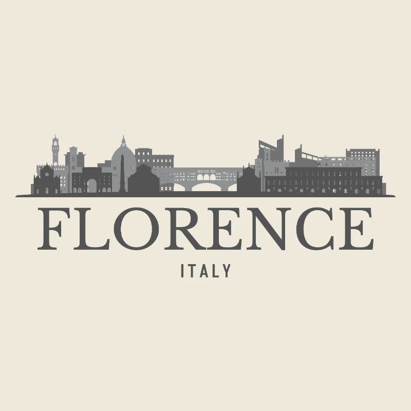 Silhouette de Florence en Italie, silhouette de Florence