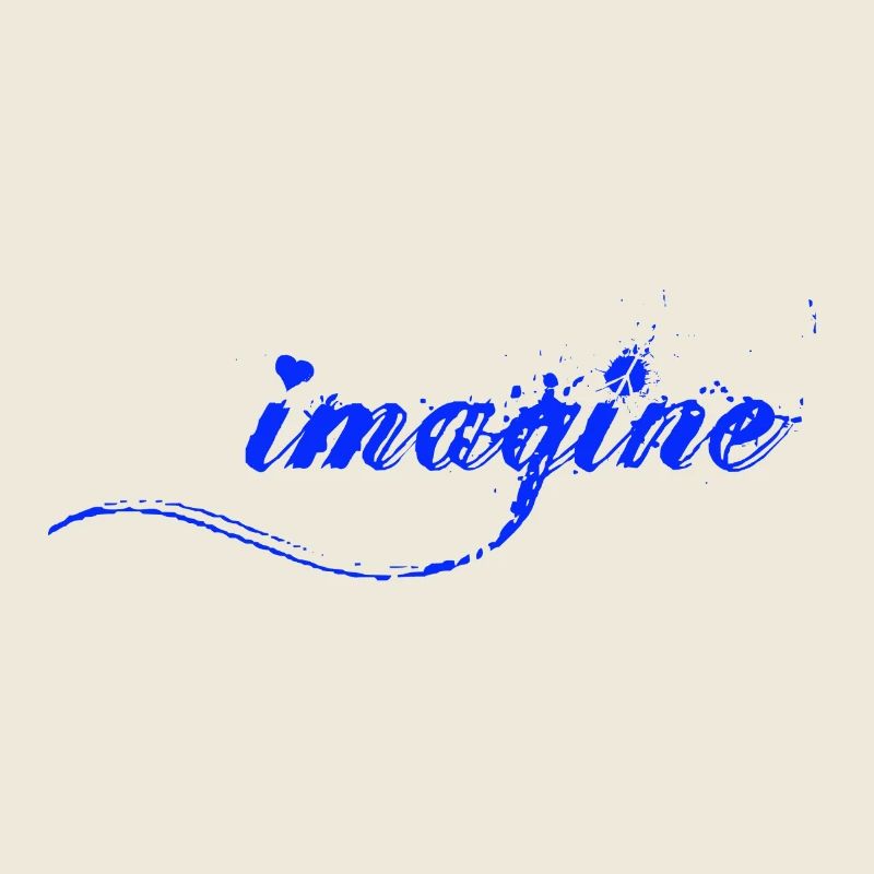 Imagine Blue Splashes of Color Script