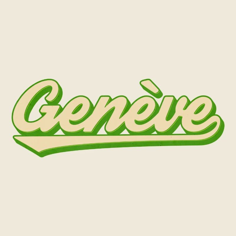 Genève Retro Script Lime