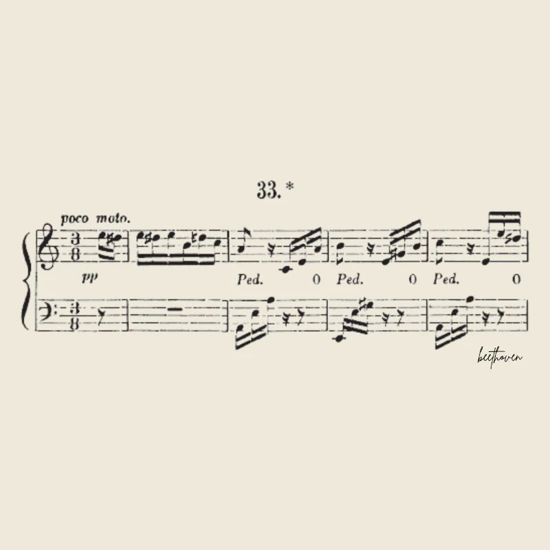 Conception de partitions de Beethoven pour Elise