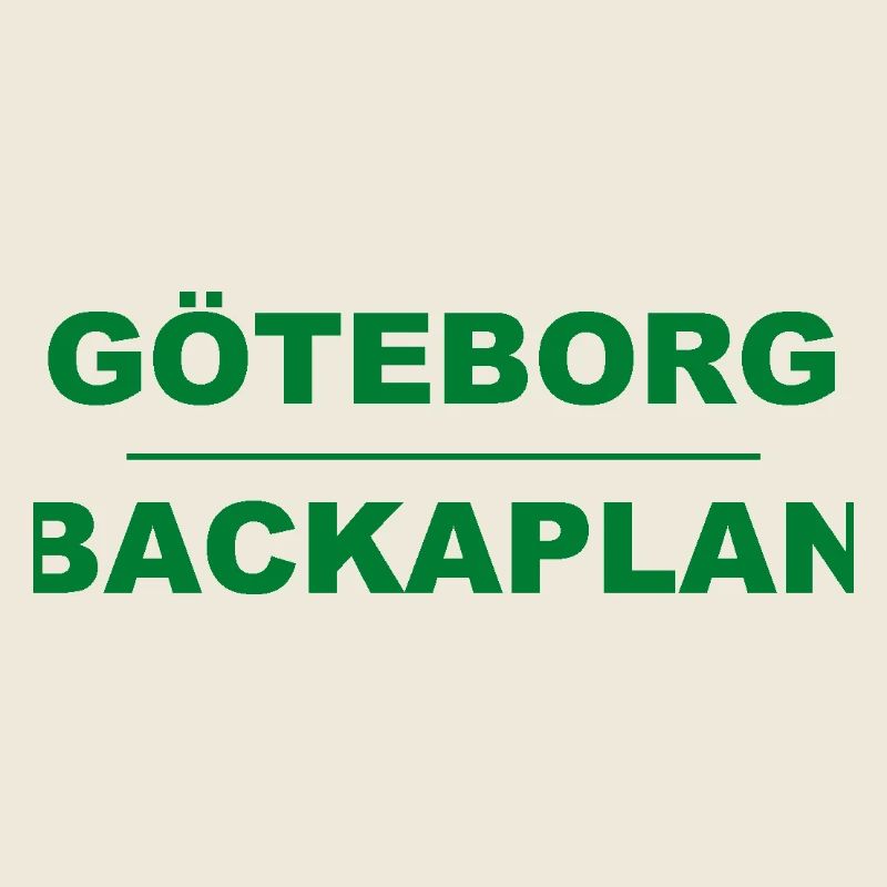 Göteborg Backaplan – Design vert-noir
