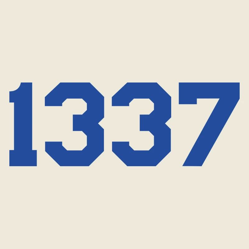 1337 – Blue Text Design