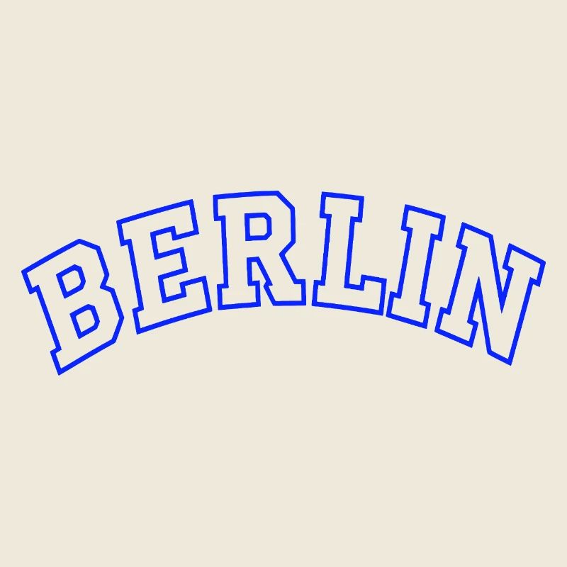 Berlin Umriss in Elektrisch Blau