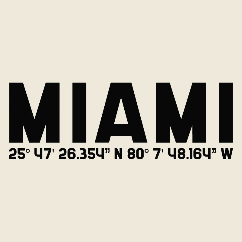 Miami Coordinates Graphic
