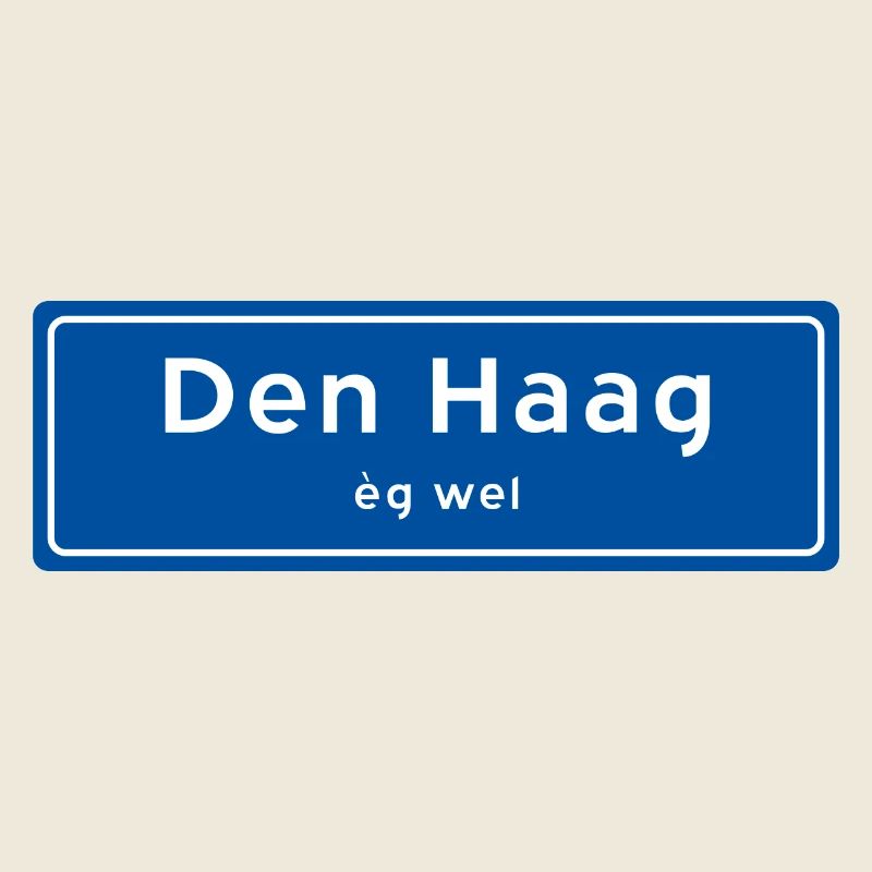 Den Haager Ortsnamensschild