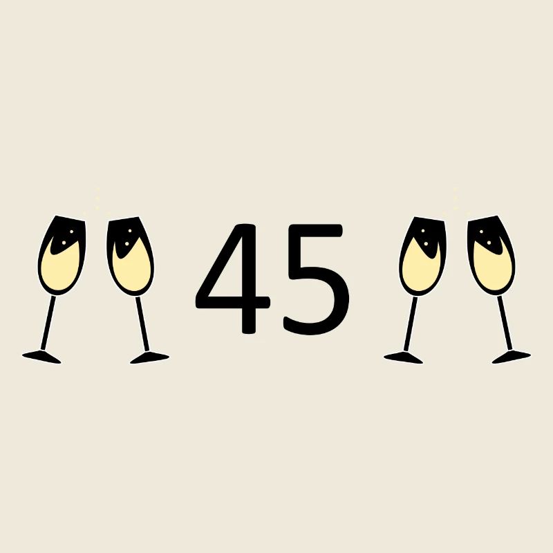 45e anniversaire 45e anniversaire 45 numéro 45 noir