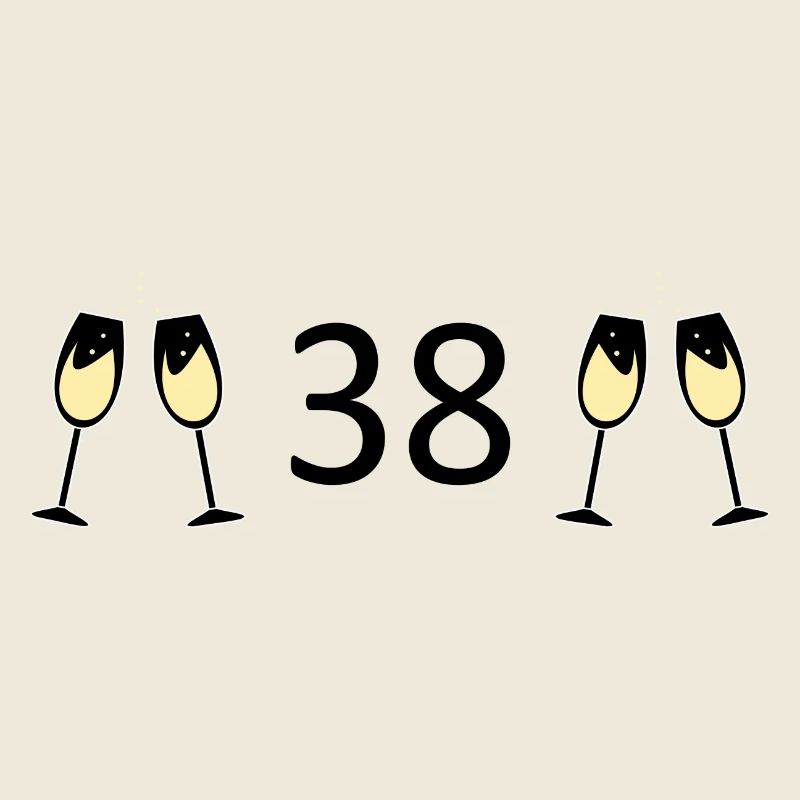 38th Birthday 38 Years Anniversary 38 Years Number 38