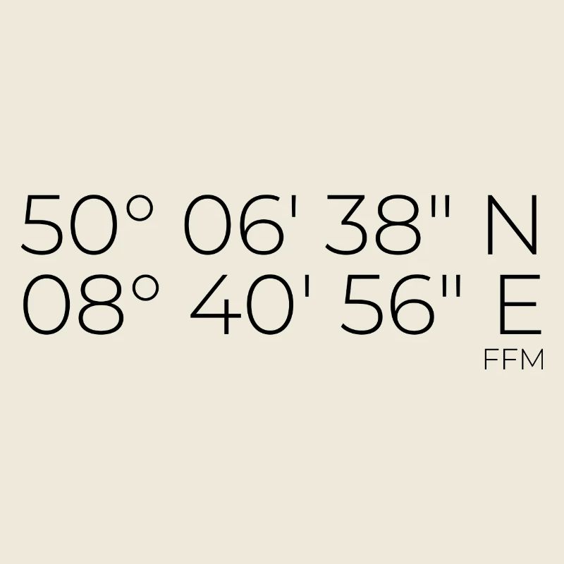 Coordinates Frankfurt am Main FFM
