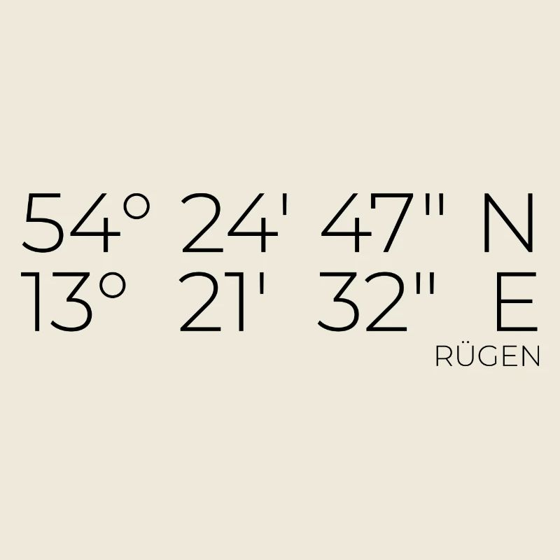 Coordinates Island of Rügen