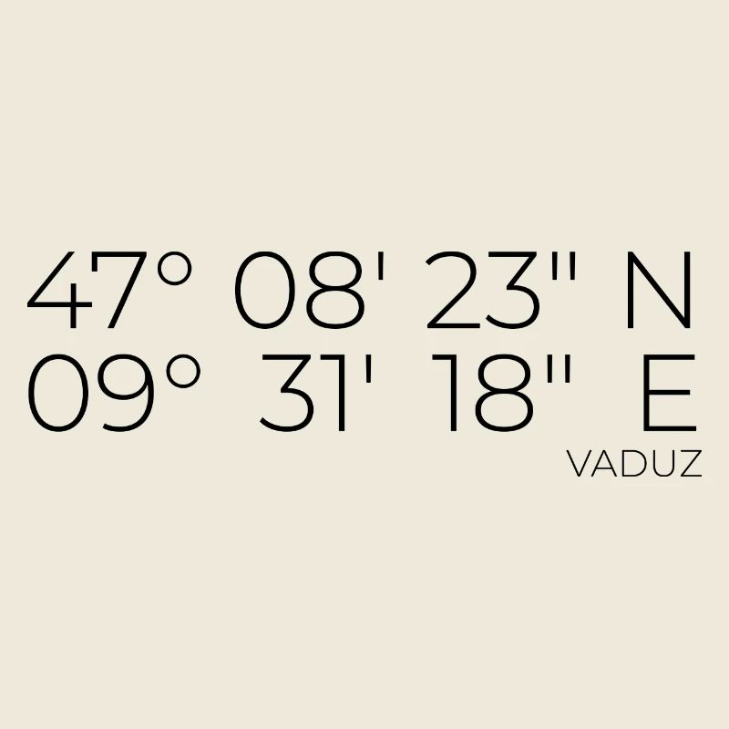 Coordinates Vaduz Liechtenstein