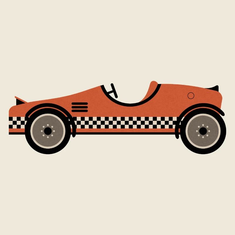 Voiture de course texturée rouge