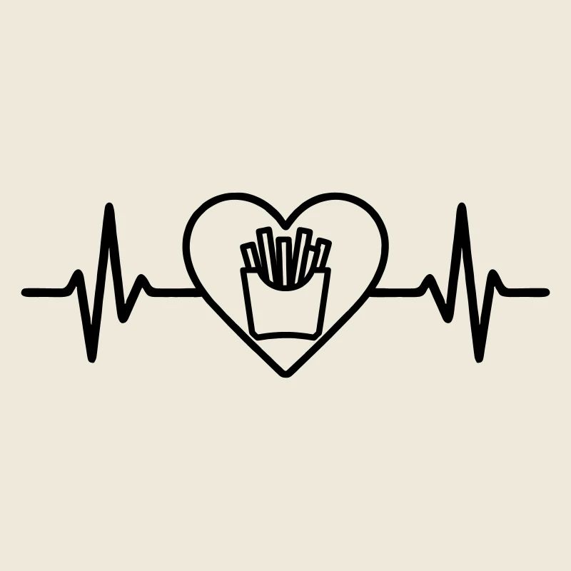 Pommes Herz Fast Food Snack