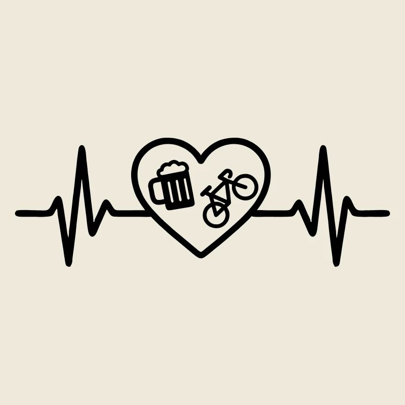Herz Fahrrad Bier