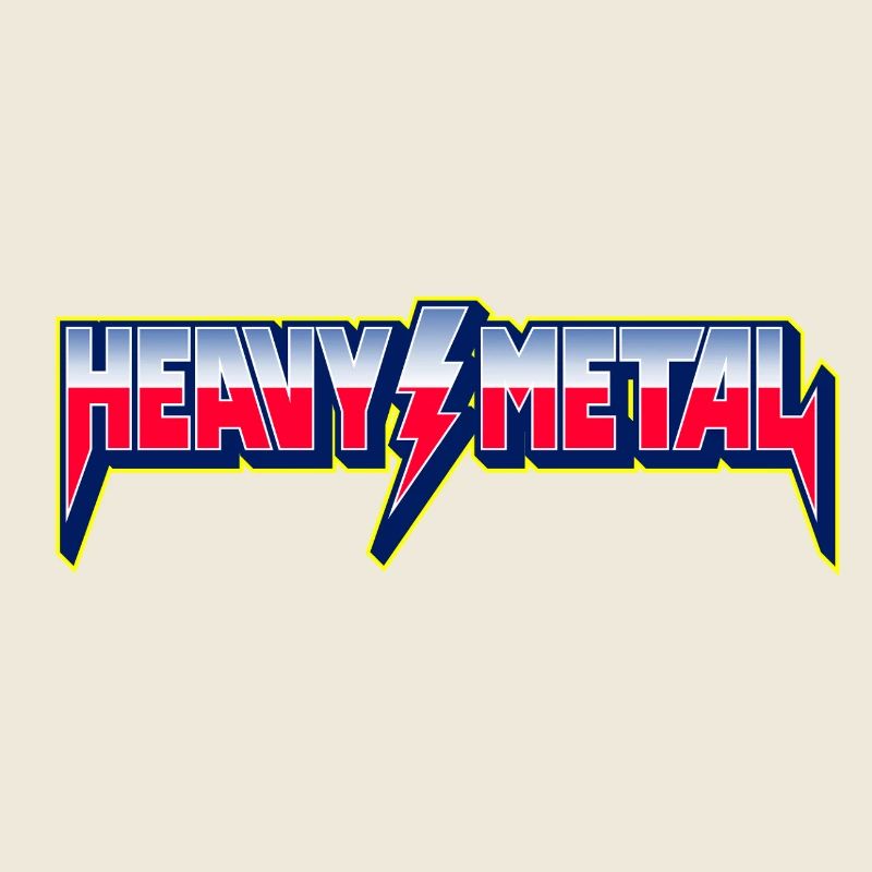 Logo de type 3D Heavy Metal avec éclairs