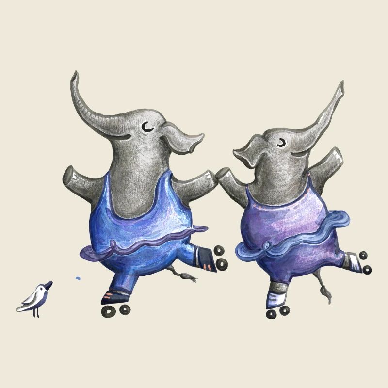 Roller skate elephant dance