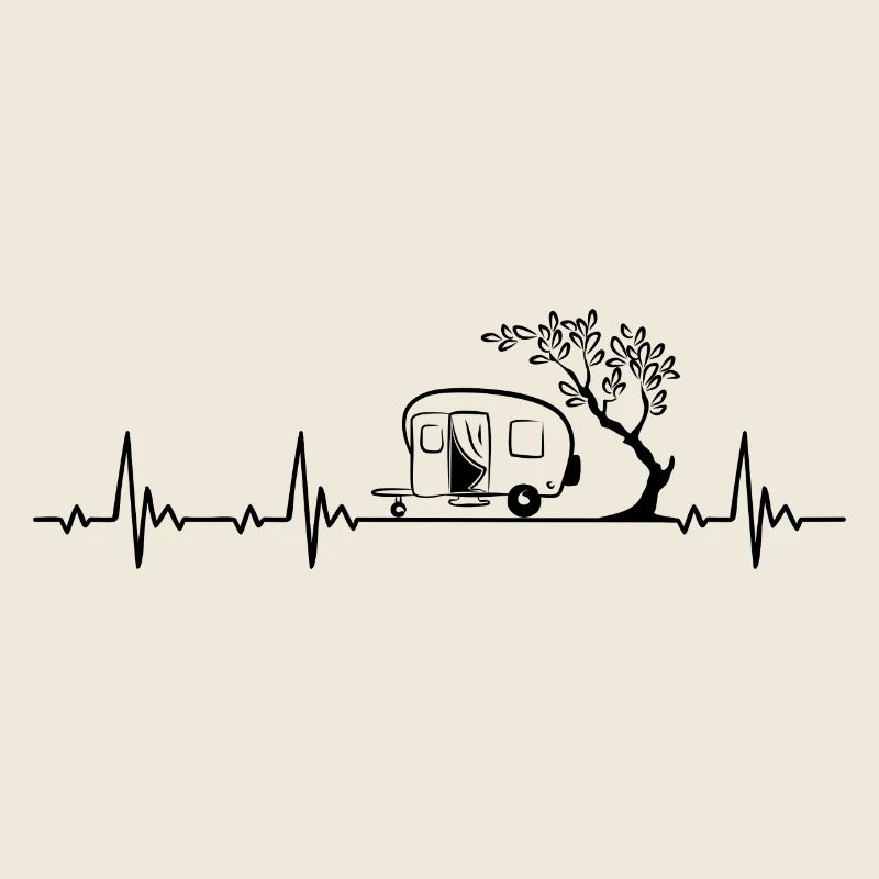 Caravan Camping Heartbeat frequency pulse ECG