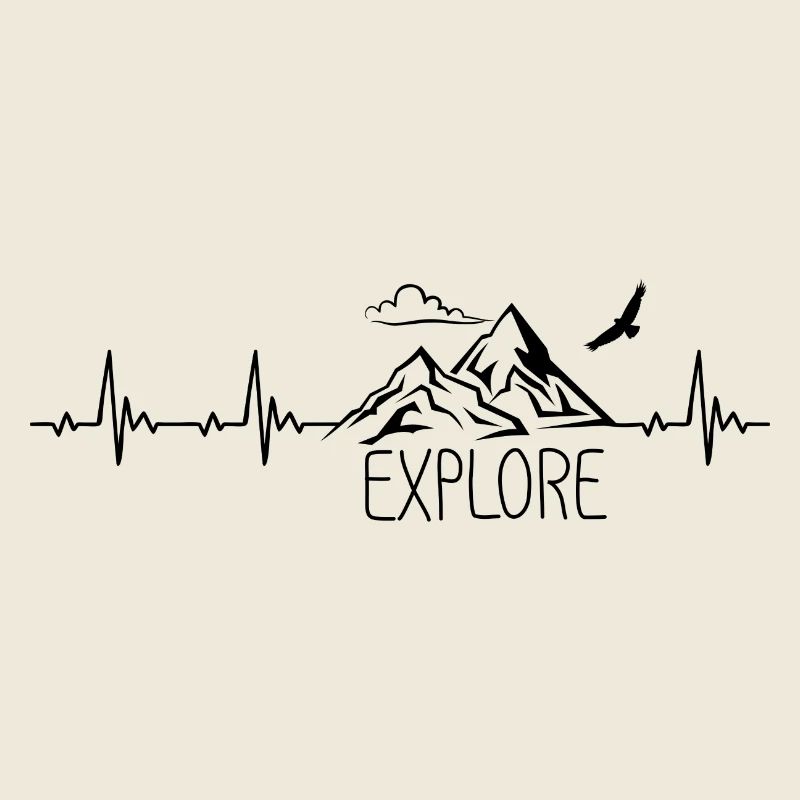 Explore Mountain Mountain Heartbeat Frequency Pulse ECG