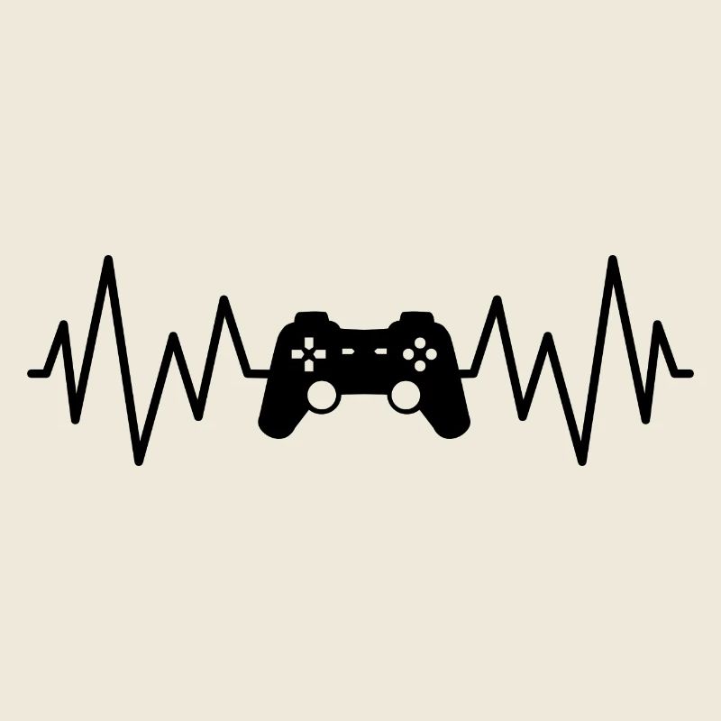 Videospiel-Controller-Spieler, Geek-Herzfrequenz