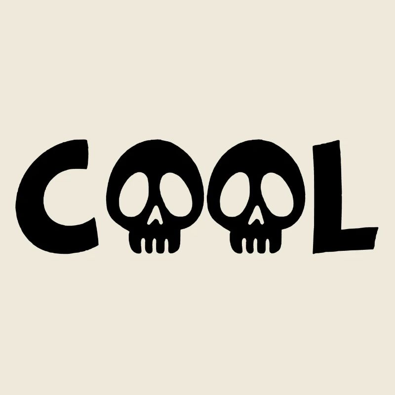 Skull and cool (black)
