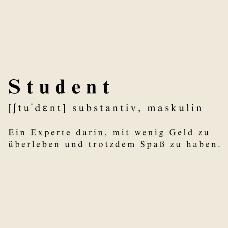 Étudiant - nom, expert, peu d’argent, amusez-vous