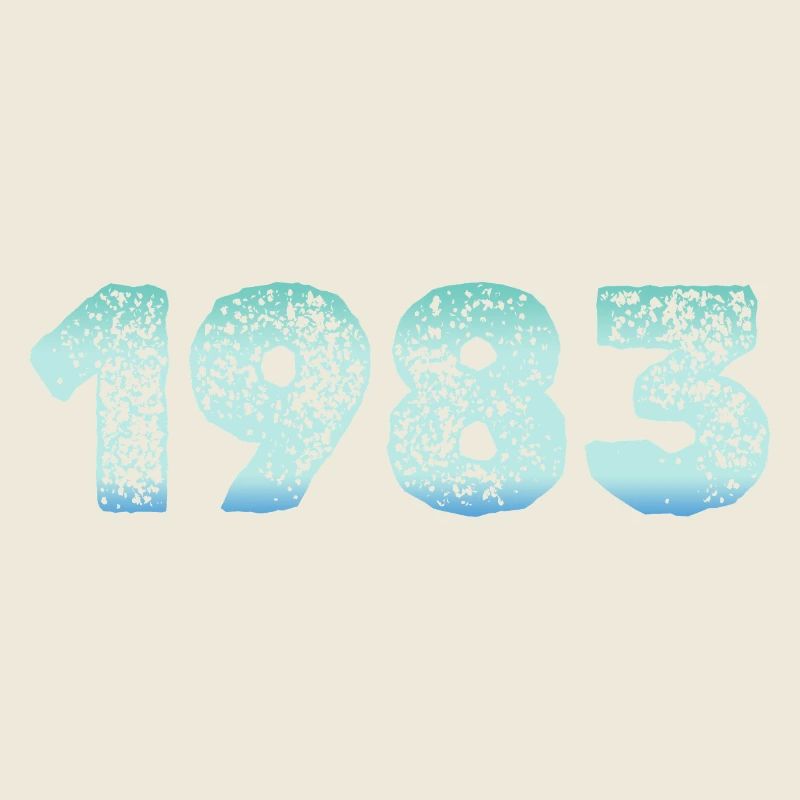 1983 Grunge Gradient Digits