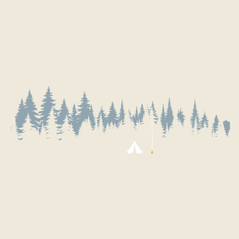 Serene Forest Silhouette Illustration