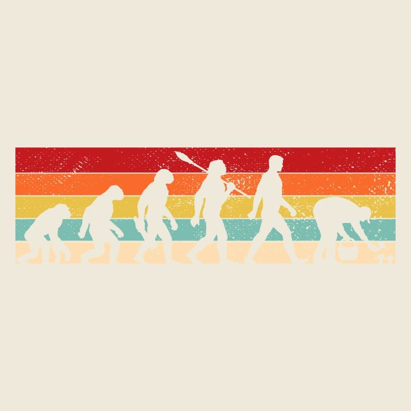 Evolution Cueilleur de champignons, Cueillette de champignons Vintage