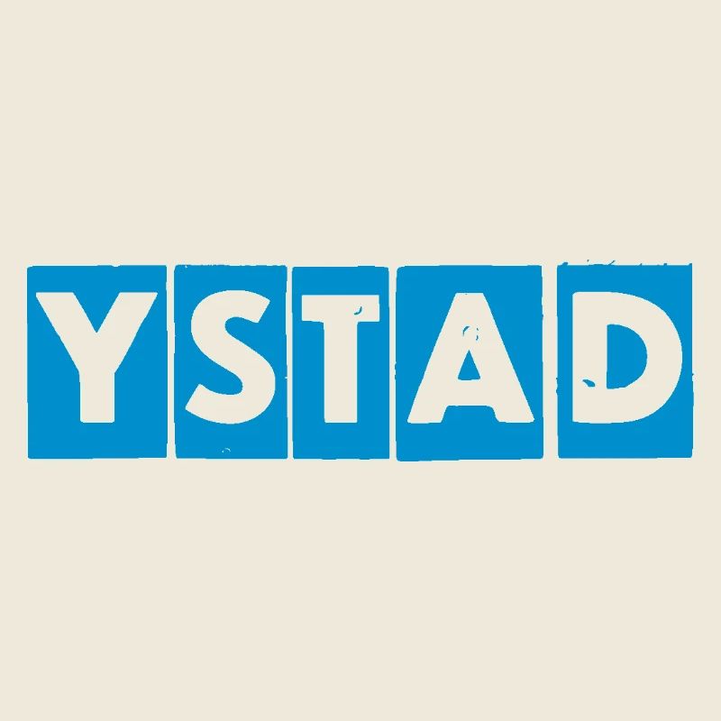Ystad – Blaues Textdesign