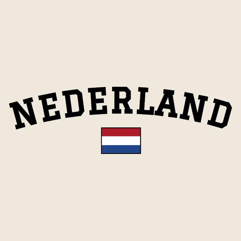 Netherlands Flag Design Black