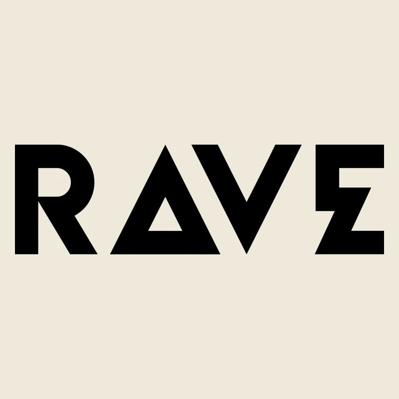 Rave design de logo typographique audacieux