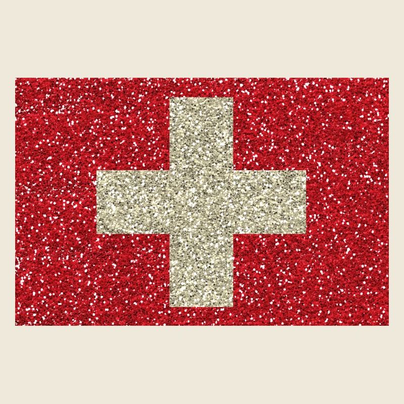drapeau suisse Glitter drapeau tradition indigène