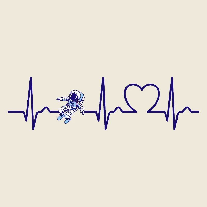 Courbe cardiaque - Pouls - ECG - Astronaute - Espace