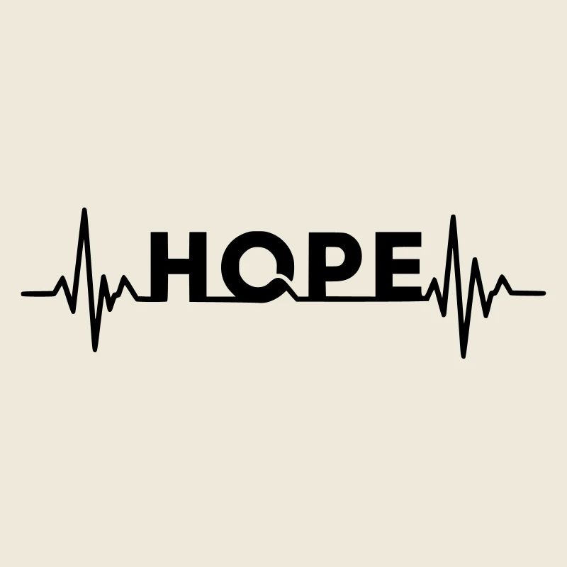 HOPE Lettering with Heartbeat – Hope Motif