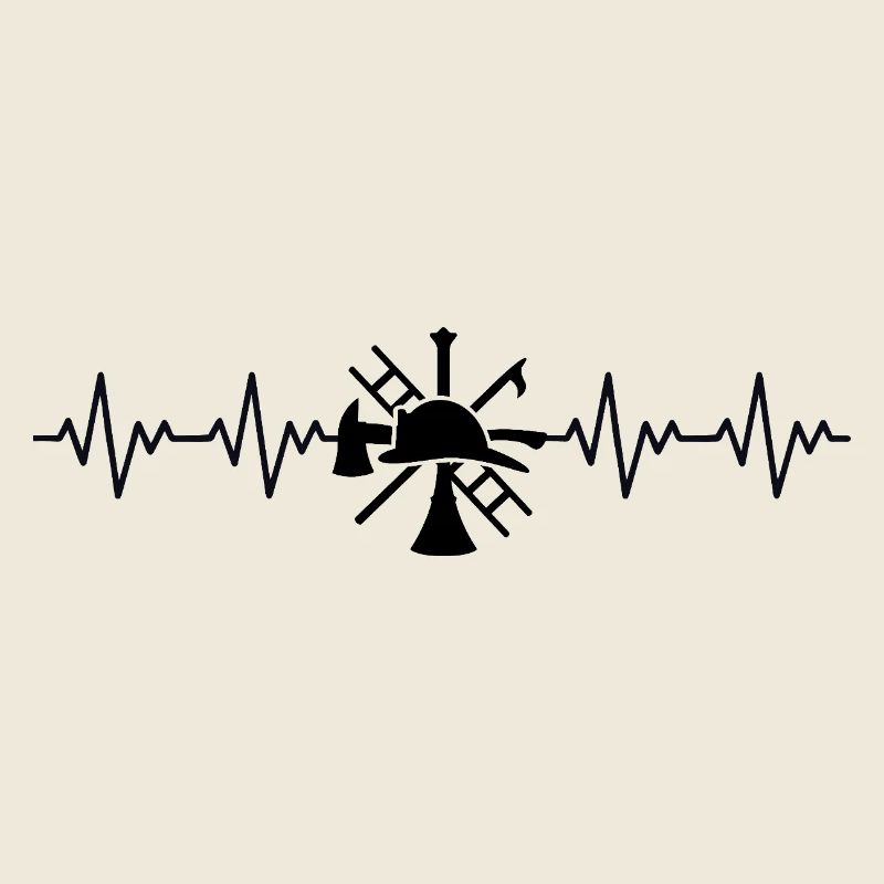 Firefighter Fire Brigade ECG Heartbeat