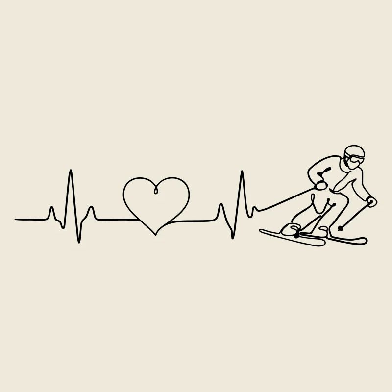 Ski, Amour, Pulsation, Battement de cœur
