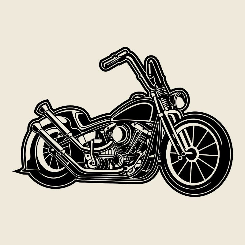 Chopper / Bobber Motorcycle 02 black