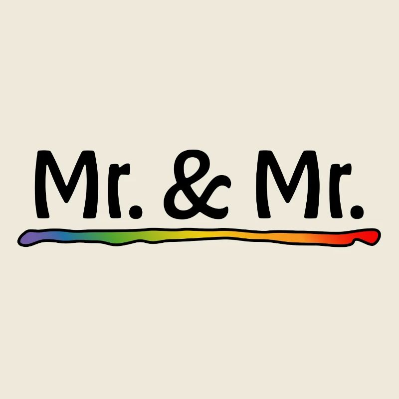 Regenbogen Mr and Mr schwarz