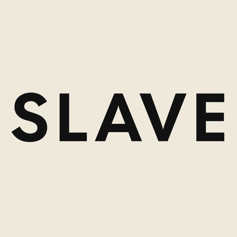 Bold “SLAVE” Typography – Submissive Pride