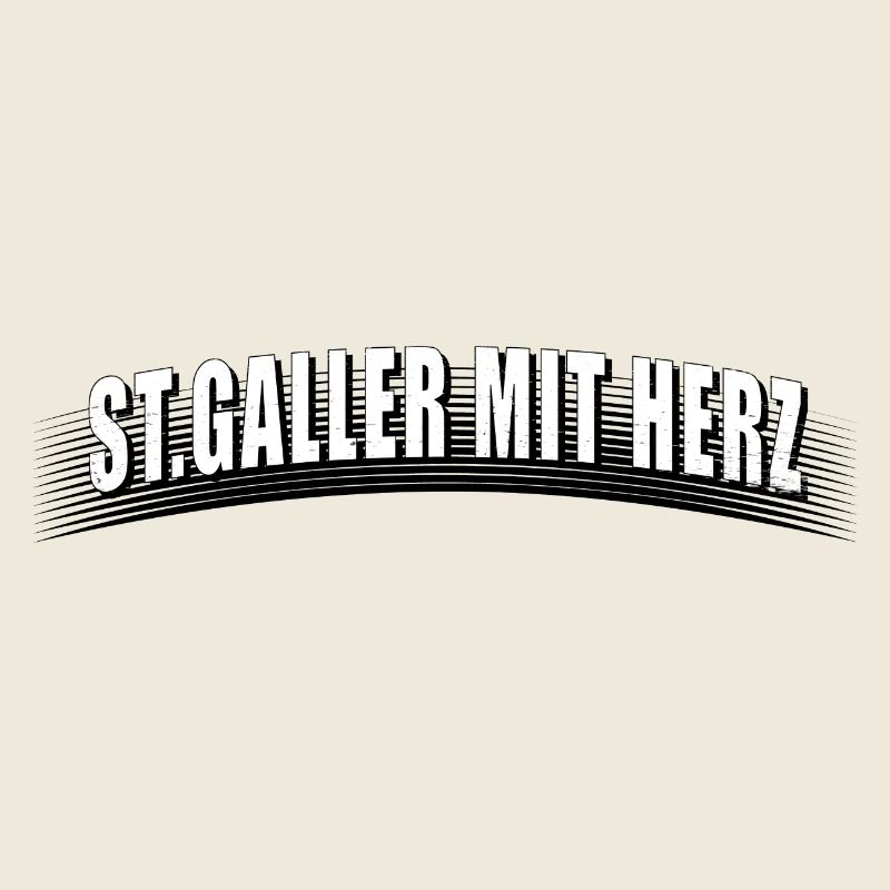 St Galler mit Herz mit Linienraster schmutzig